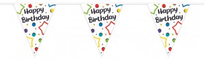 1 Garland - Happy Birthday - 15 flags 